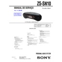 Sony ZS-SN10 (serv.man2) Service Manual