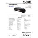 Sony ZS-SN10 Service Manual