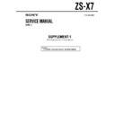 Sony ZS-X7 (serv.man2) Service Manual