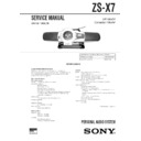 Sony ZS-X7 Service Manual