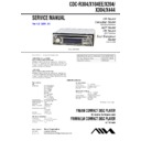 Sony CDC-R304, CDC-X104EE, CDC-X204, CDC-X304, CDC-X444 Service Manual