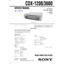 Sony CDX-1200, CDX-3600 Service Manual