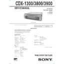 Sony CDX-1300, CDX-3800, CDX-3900 Service Manual