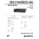Sony CDX-2160, EXCD-206 Service Manual