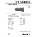 cdx-2250, cdx-3500 service manual