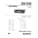Sony CDX-3150 Service Manual