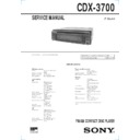 Sony CDX-3700 Service Manual