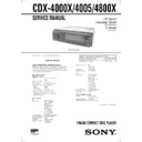 Sony CDX-4000X, CDX-4005, CDX-4800X Service Manual