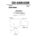 Sony CDX-4240R, CDX-4250R (serv.man2) Service Manual