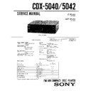 cdx-5040, cdx-5042 service manual