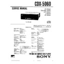 Sony CDX-5060, EXCD-60 Service Manual