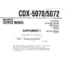 Sony CDX-5070, CDX-5072 (serv.man3) Service Manual