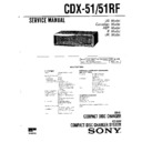 Sony CDX-51, CDX-51RF, EXCD-2RF (serv.man2) Service Manual