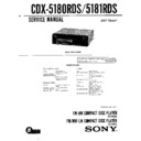 cdx-5180fp, cdx-5180rds, cdx-5181fp, cdx-5181rds service manual