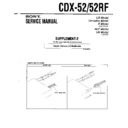 Sony CDX-52, CDX-52RF (serv.man2) Service Manual