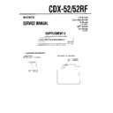 Sony CDX-52, CDX-52RF (serv.man3) Service Manual