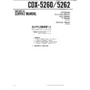 Sony CDX-5260, CDX-5262 (serv.man3) Service Manual
