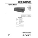 cdx-601, cdx-636 service manual