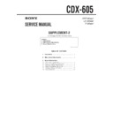 Sony CDX-605 (serv.man2) Service Manual
