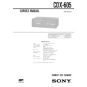 Sony CDX-605, XDC-40 (serv.man2) Service Manual