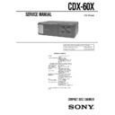 Sony CDX-60X Service Manual