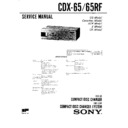 Sony CDX-65, CDX-65RF Service Manual