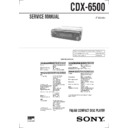 Sony CDX-6500 Service Manual