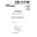 Sony CDX-71, CDX-71RF Service Manual