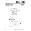 Sony CDX-7581 (serv.man2) Service Manual