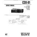 Sony CDX-81 Service Manual