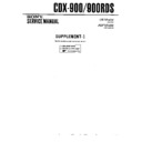 Sony CDX-900, CDX-900RDS (serv.man3) Service Manual
