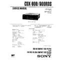 Sony CDX-900, CDX-900RDS Service Manual