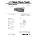 Sony CDX-C4900R, CDX-C5000R, CDX-C5000RX Service Manual