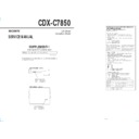 Sony CDX-C7850 (serv.man2) Service Manual