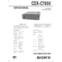 Sony CDX-C7850 Service Manual