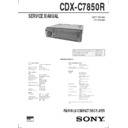 Sony CDX-C7850R Service Manual