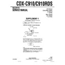 Sony CDX-C910, CDX-C910RDS (serv.man2) Service Manual