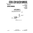 Sony CDX-C910, CDX-C910RDS (serv.man3) Service Manual