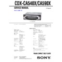 Sony CDX-CA540X, CDX-CA590X, CXS-5400 Service Manual