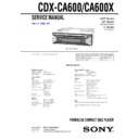 Sony CDX-CA600, CDX-CA600X Service Manual
