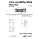 Sony CDX-CA650, CDX-CA650V, CDX-CA650X Service Manual