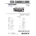 Sony CDX-CA680X, CDX-L580X Service Manual