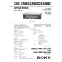 Sony CDX-CA850, CDX-CA850X, CDX-CA860X Service Manual