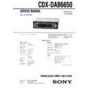 Sony CDX-DAB6650 Service Manual