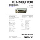 Sony CDX-F5000, CDX-FW500 Service Manual
