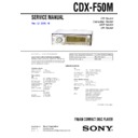 Sony CDX-F50M Service Manual