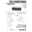 Sony CDX-F5500, CDX-F5505X Service Manual