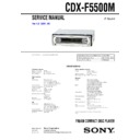 Sony CDX-F5500M Service Manual