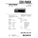 Sony CDX-F605X Service Manual