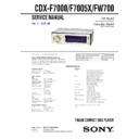 cdx-f7000, cdx-f7005x, cdx-fw700 service manual